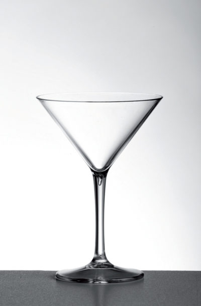 "Coppa Martini" in policarbonato_bicchiere infrangibile_trasparente_R.G.Manifatture_vendita online