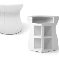 Bancone Bar Bartolomeo Corner di plust illuminabile modulare
