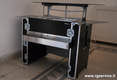 Workstation Trolley bar_bancone bar_valigia trasportabile_personalizzabile_R.G.Manifatture_noleggio