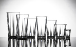 Bicchieri Pentagonali in policarbonato_bicchieri infrangibili_R.G.Manifatture