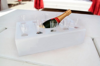 Ice Glam bianco vassoio galleggiante