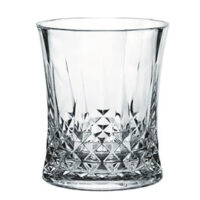 Bicchieri tumbler infrangibili eleganti con base decorata in stile vintage