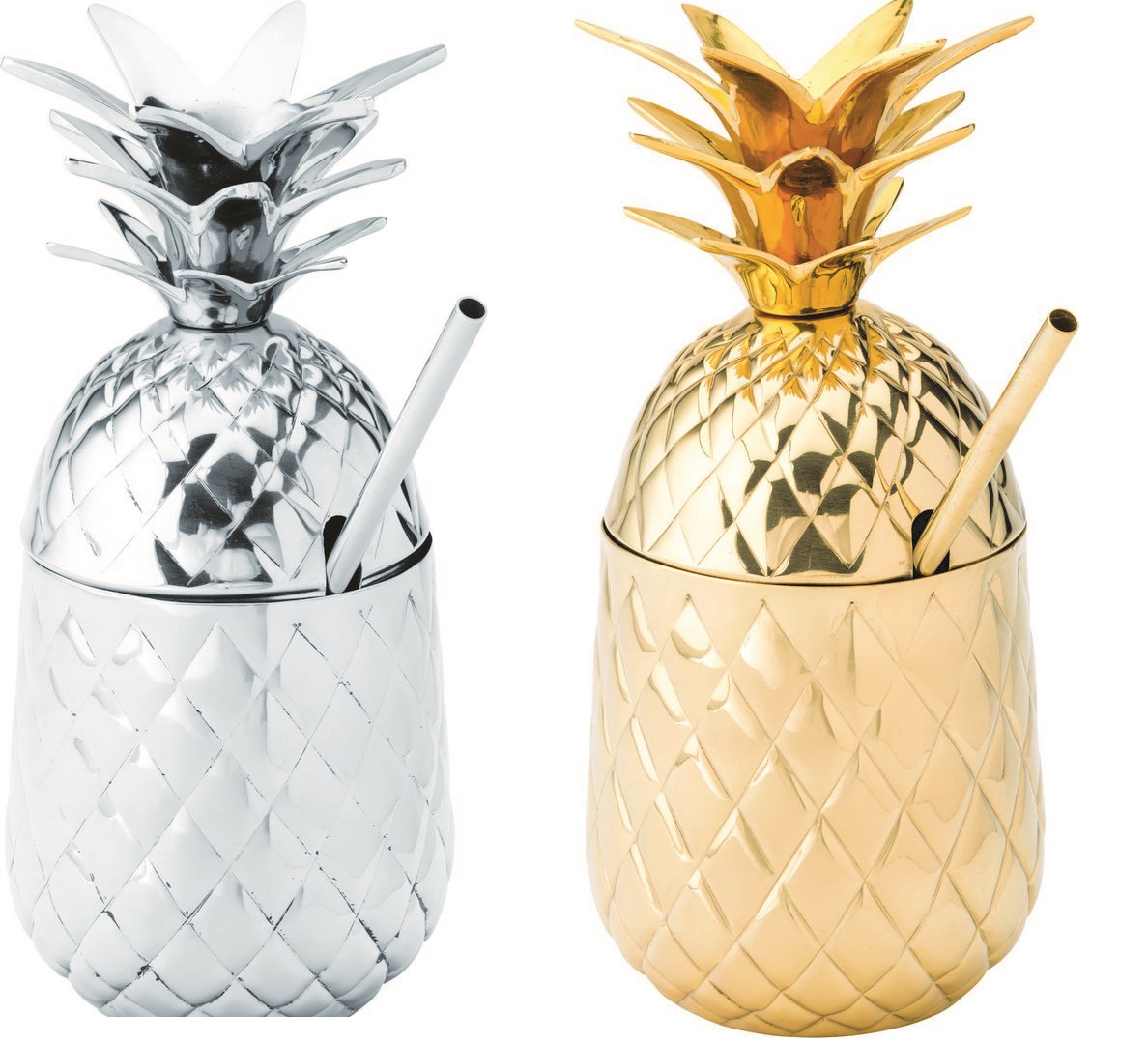 SEGRJ Bicchiere a Forma di anananas e Cocco 14 cm Pineapple 