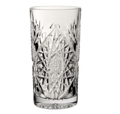 Bicchieri rock in vetro sfaccettato modello tumbler alto