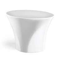Tavolino Coffee Table Enta di Plust per esterni in polietilene bianco