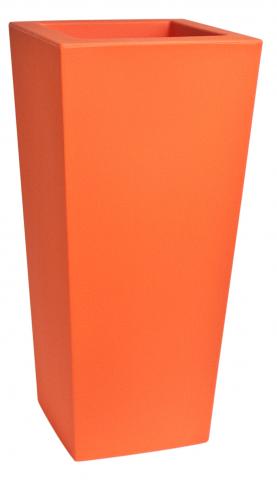 vaso arancio in polietilene per esterni ed interni