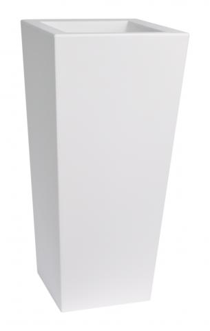 vaso bianco in polietilene per esterni ed interni