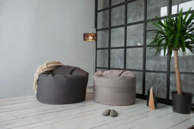 POUF A SACCO DI DESIGN MODELLO CANNES PER INTERNI ED ESTERNI COLORATO, COMODO, CONFORTEVOLE