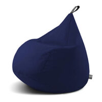 Poltrona goccia disponibile sia nella colorazione blu sia in altre colorazioni