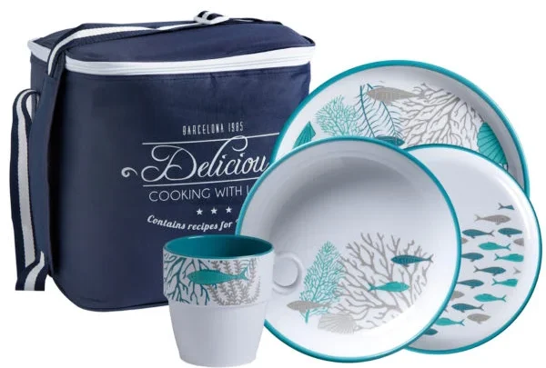 Set stoviglie da barca infrangibili "Coastal"