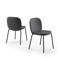 Sedia Fade Stack Chair di Plust in polietilene e metallo