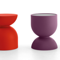 Sgabello Illo colorato di Design per esterni di Lyxo