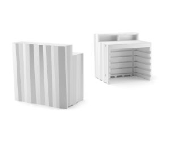 Bancone Bar Frozen Corner di Plust, Eleganza e Modularità per Eventi Indimenticabili