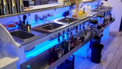 Bancone Bar Led con lavamani Bartolomeo